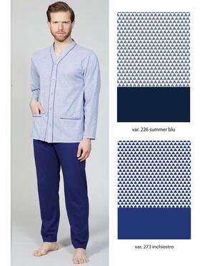 Men&#39;s open pajamas in Bip Bip 3654 cotton jersey 
