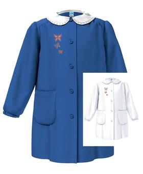 Grembiule scuola bambina Siggi Happy School 33GR4068 Ricamo farfalle 