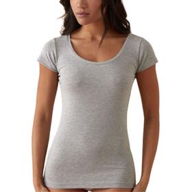 T-shirt donna scollo tondo in cotone modal Jadea 181 