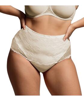 Slip contenitivo vita alta in microfibra e pizzo Lormar Unica Dea 