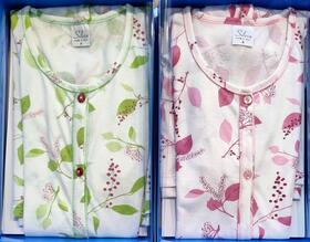Camicia da notte clinica a manica corta in cotone Silvia 45300 