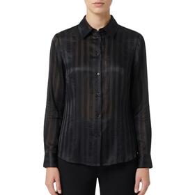 Camicia donna rigata in raso Carla Ferroni 50345 