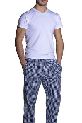 Pantalone pigiama uomo in tessuto camicia Olimpia 506 