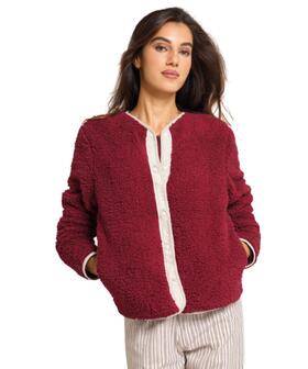 Giacca donna con zip in caldo pile coral pelliccia Jadea 5292 