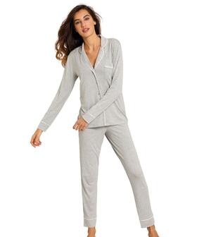 Pigiama donna aperto in jersey di viscosa pesante Jadea Home 5312 