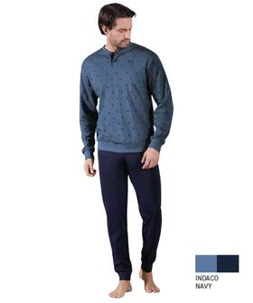 Pigiama uomo in jersey di cotone caldo Paul Martin 54430 