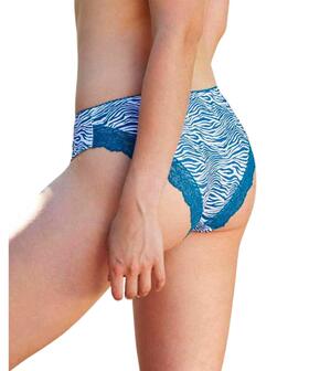 Slip donna moda in cotone elasticizzato e pizzo Jadea 6586 