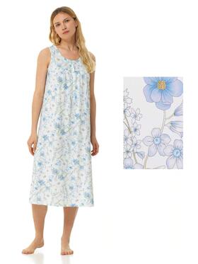 Linclalor 74977 women&#39;s wide shoulder cotton jersey nightdress 