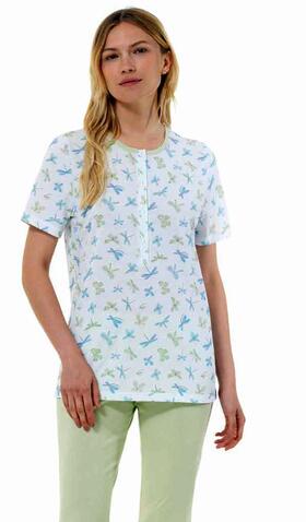 Linclalor 74991 women&#39;s short-sleeved cotton jersey pajamas 