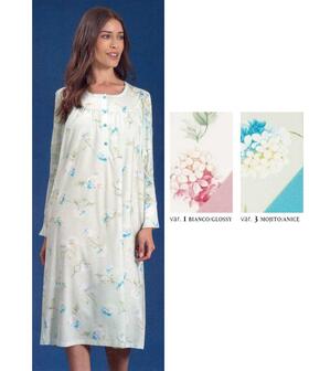 Linclalor 75152 CALIBRATA long-sleeved cotton jersey nightgown 