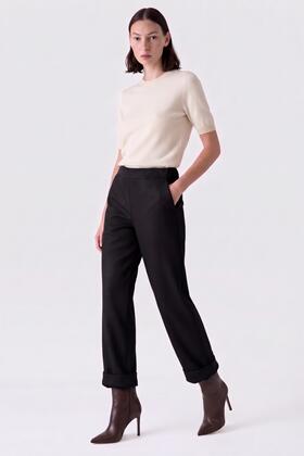 Fiorenza Amadori 7849 twill turn-up trousers 