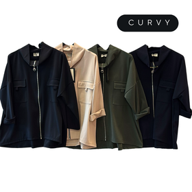 FELPA DONNA FULL ZIP OVER FLORA CURVY 8038 