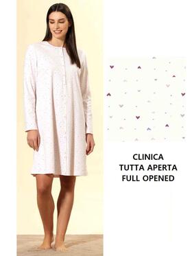 Camicia da notte clinica in jersey di caldo cotone Linclalor 92170 