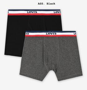 Boxer bambino in cotone elasticizzato Levi&#39;s 9L0130-GU6&nbsp; BI-PACK 