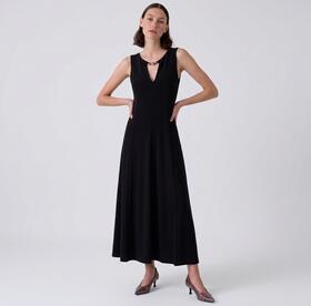 Abito donna lungo in crep A5930T70&nbsp;Fiorenza Amadori&nbsp; 