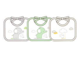 BIBS WITH LACES FOR NEWBORNS AD9810 ELLEPI 