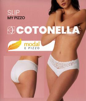 Slip donna in cotone-modal con pizzo Cotonella ADC88 