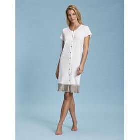 ANDRA 7412 WOMEN'S OPEN SHORT-SLEEVE NIGHTGOWN 