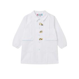 GREMBIULE ASILO BAMBINO ANDY&amp;GI&ograve; 90309 RICAMO ESCAVATORE 
