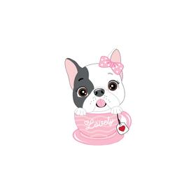 GREMBIULE ASILO BAMBINA ANDY&amp;GI&ograve; 90288 RICAMO CAGNOLINO 
