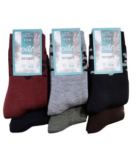 Calzino corto donna in caldo PILE Scopri Prisco Aput (1 PAIO) 