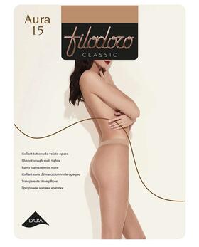 Collant donna velato tutto nudo Filodoro Classic Aura 15 