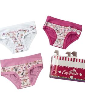 Slip boxerino bambina in cotone elasticizzato Emy B3026 