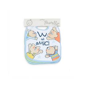 PASTEL NEWBORN TERRY BIB BAV9065M W GLI AMICI 