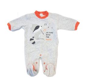 NEWBORN ONE-PIECE ONEsie IN CHENILLE WITH ELLEPI FOOT BQ3330 MA 