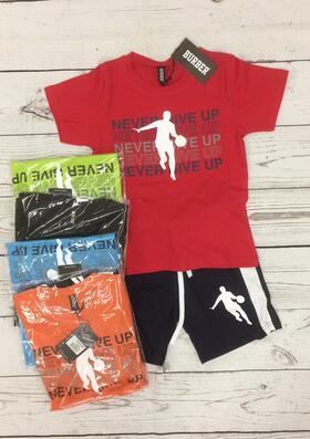 SHORT SET FOR BOYS T-SHIRT AND SHORTS BURBER BR90479 8-14 years 