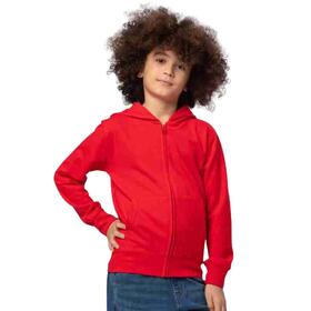 Felpa bambino french terry con cappuccio e zip BSK304 