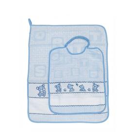 Set asilo 2 pezzi asciugamano+bavaglino Bababu' Bis Orsetto 