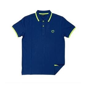POLO UOMO PIQUET COTONE STRETCH BACI&amp;ABBRACCI BAM1421 FLUO 