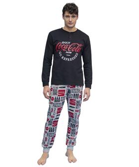 Pigiama uomo in jersey di cotone caldo Sabor Coca Cola CCM7637 