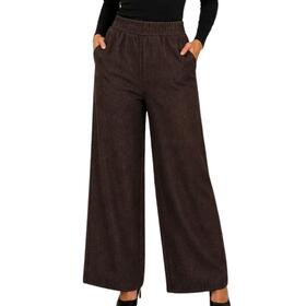 Pantalone donna a palazzo effetto denim Chiara Autieri pa3044 