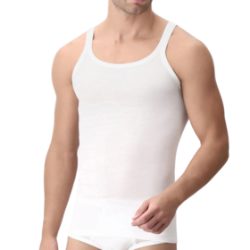 MEN&#39;S TANK TOP WITH NARROW SHOULDER IN LISLE THREAD CAGI 1113 