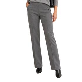 Carla Ferroni 70412 Women's Straight-Leg Herringbone Trousers 