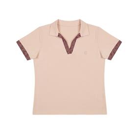 Coveri Moving DPL5152 Damska koszulka polo z kr&oacute;tkim rękawem z wiskozy 