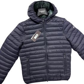 PIUMINO UOMO 100GR CON CAPPUCCIO CRANBERRY CB24003 