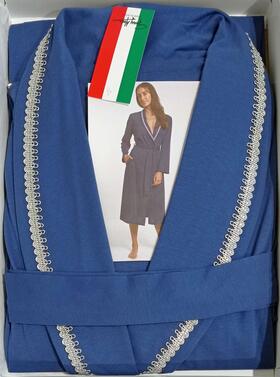 Vestaglia donna in jersey di cotone Giusy Mode Creta 