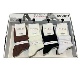 Calzino corto donna in cotone elasticizzato Scopri Prisco Ananas 