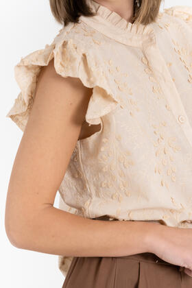 CAMICIA RICAMATA CON ROUCHES FIORENZA AMADORI 6712
&nbsp; 