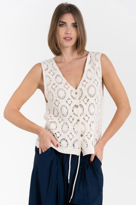 GILET IN CROCHET FIORENZA AMADORI 6602
&nbsp; 
