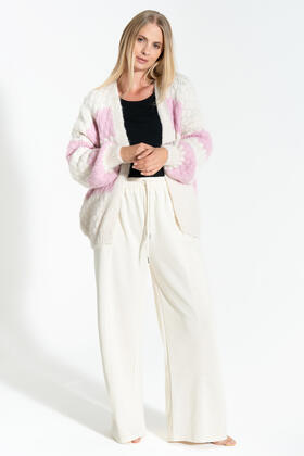 CARDIGAN DONNA DI LANA FANTASIA A RIGHE FIORENZA AMADORI C30815&nbsp; 