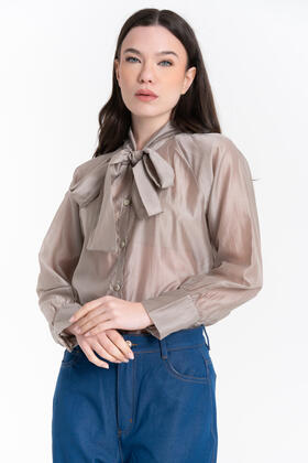 CAMICIA IN TANCEL CON FIOCCO FIORENZA AMADORI 35376
&nbsp; 