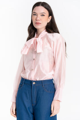 CAMICIA IN TANCEL CON FIOCCO FIORENZA AMADORI 35376
&nbsp; 