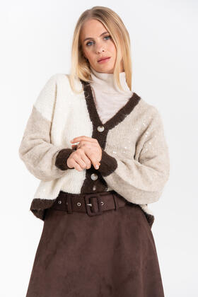 FIORENZA AMADORI V5018 WOMEN'S SEQUINED CARDIGAN 