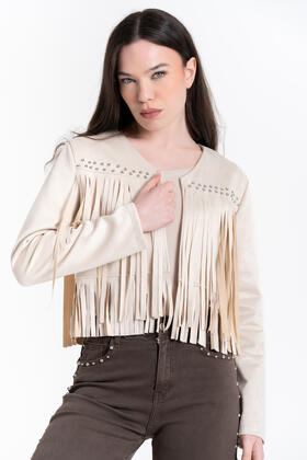 GIACCA SUEDE CON FRANGE E BORCHIE FIORENZA AMADORI 27586
&nbsp; 