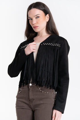 GIACCA SUEDE CON FRANGE E BORCHIE FIORENZA AMADORI 27586
&nbsp; 