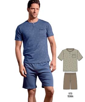 Pigiama uomo corto in jersey di cotone Infiore Uomo DSR754255 